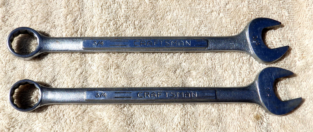 Pair Craftsman 3/4" Combination Wrenches  12-Point ~V~ Series