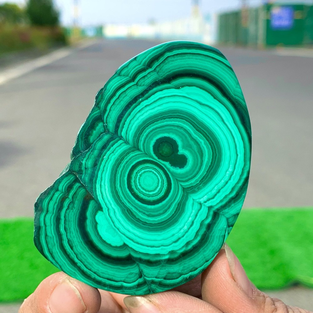 84G Natural glossy Malachite transparent cluster rough mineral sample