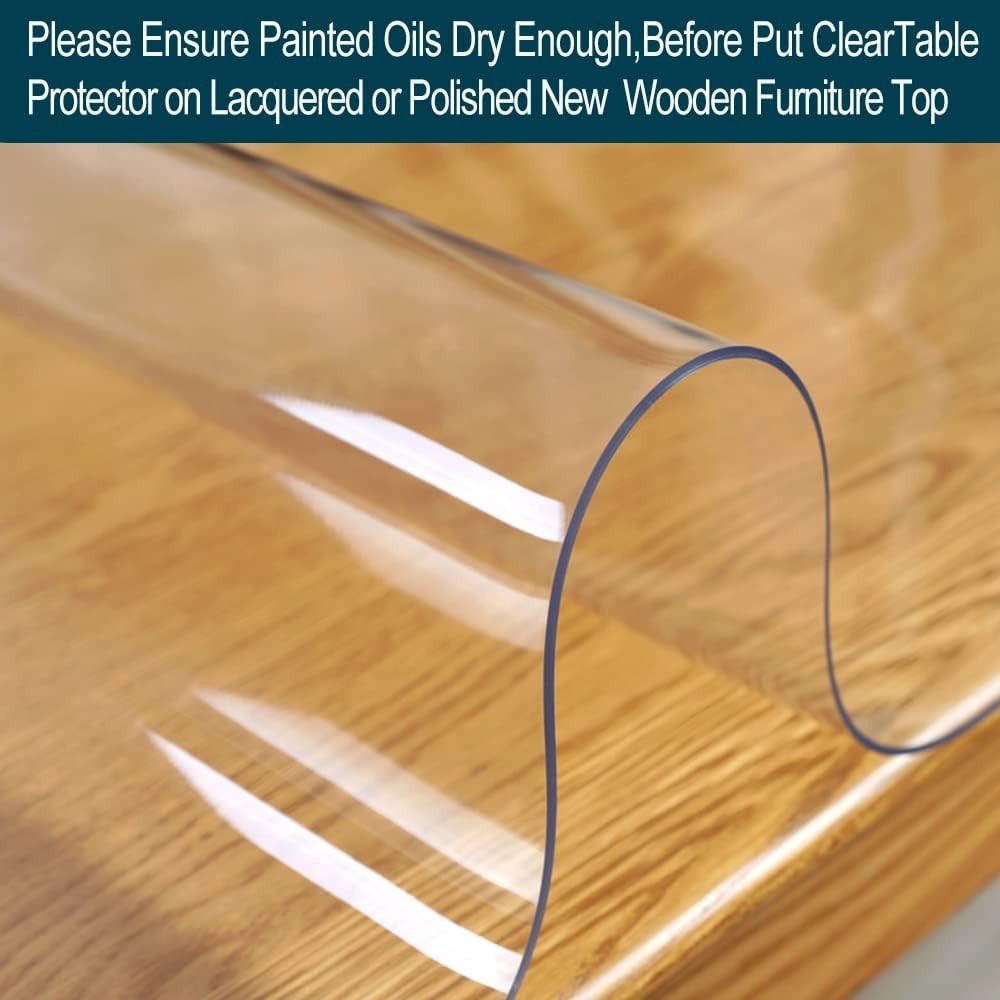 14x24 Clear Desk Blotter Mat - Waterproof Table Protector & Easy Clean Surface