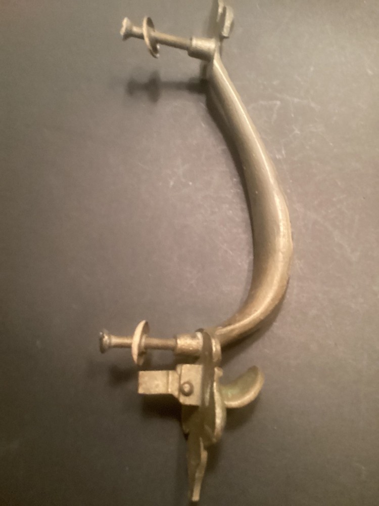 VTGfleur-de-lisBrass Front Door Handle Thumb latch Pull 11" LONG w/ Scews