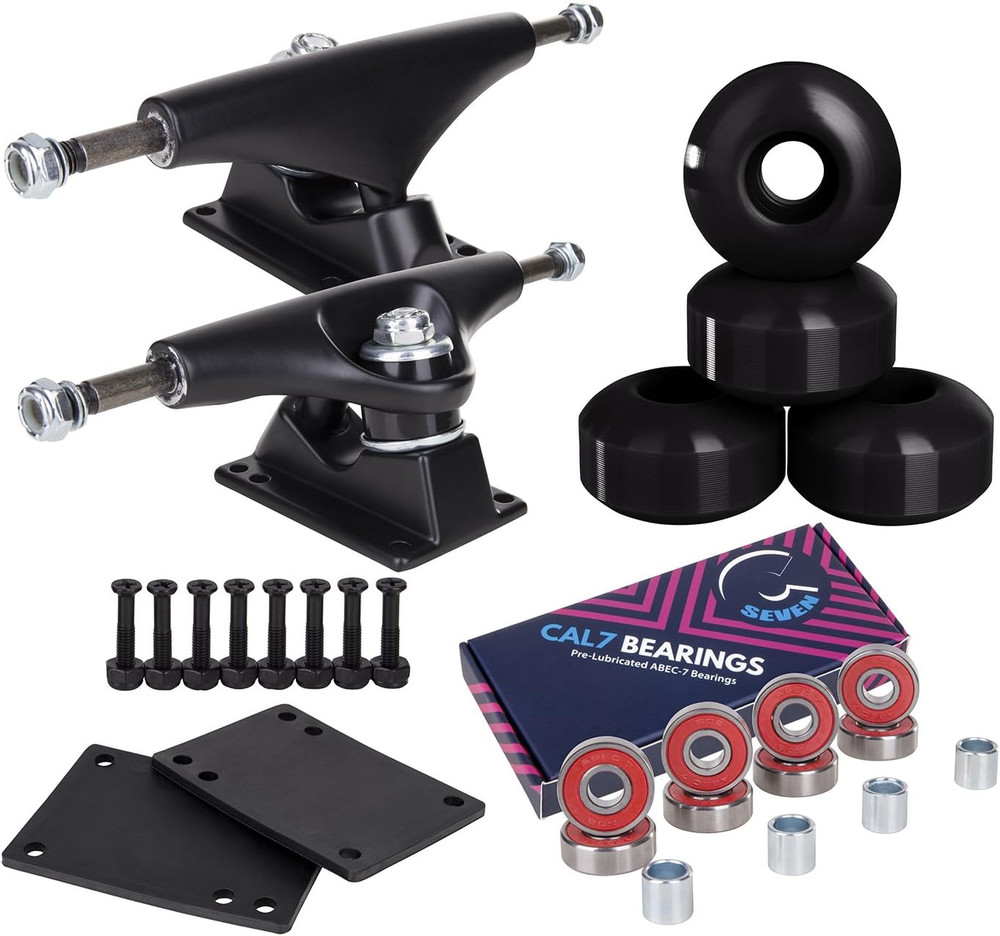 129Mm Trucks with Wheels, Bearings, Hardware