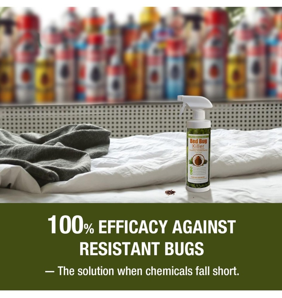 EcoRaider Bed Bug Killer Plant Extract 16 fl oz Child/Pet Safe Cedar Box B