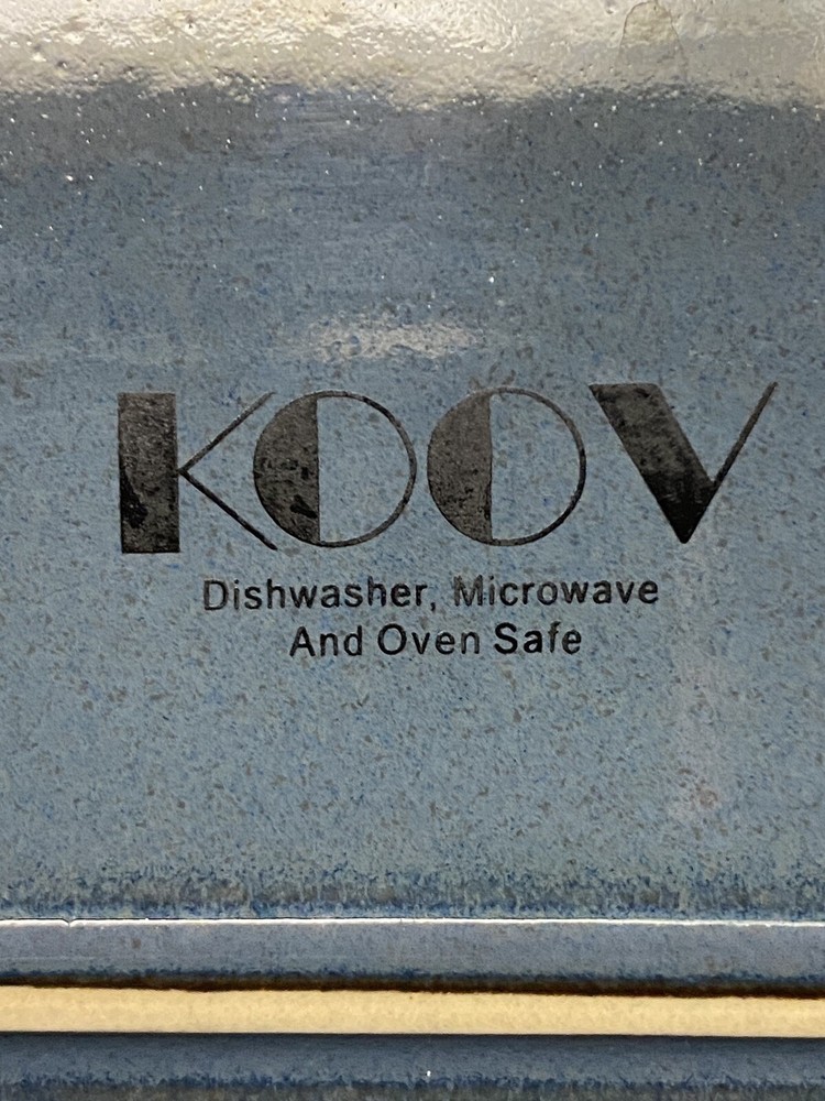 KOOV 2x Large 2x Medium Serving Trays Plates Rectangular Blue