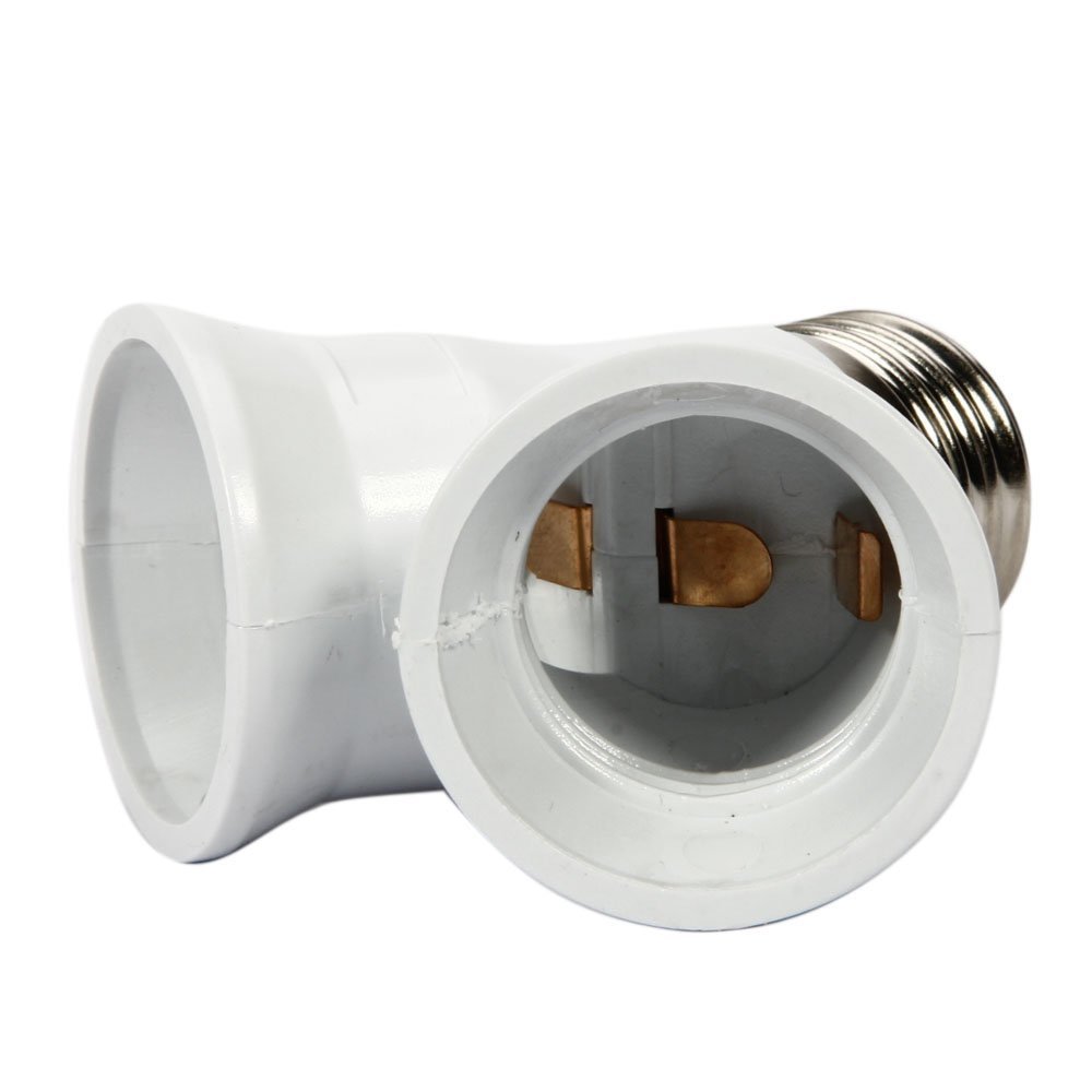 4 Pieces 2 in 1 Socket Splitter Adapter For E26/E27 Medium Socket