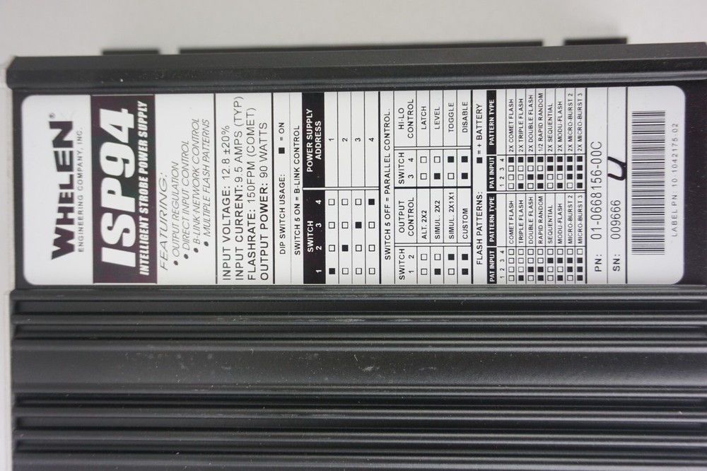 Whelen ISP188 Intelligent Strobe Power Supply