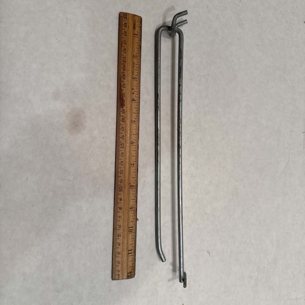 100 PACK 11" MEGA Flip Scan Metal Peg Hooks Pegboard