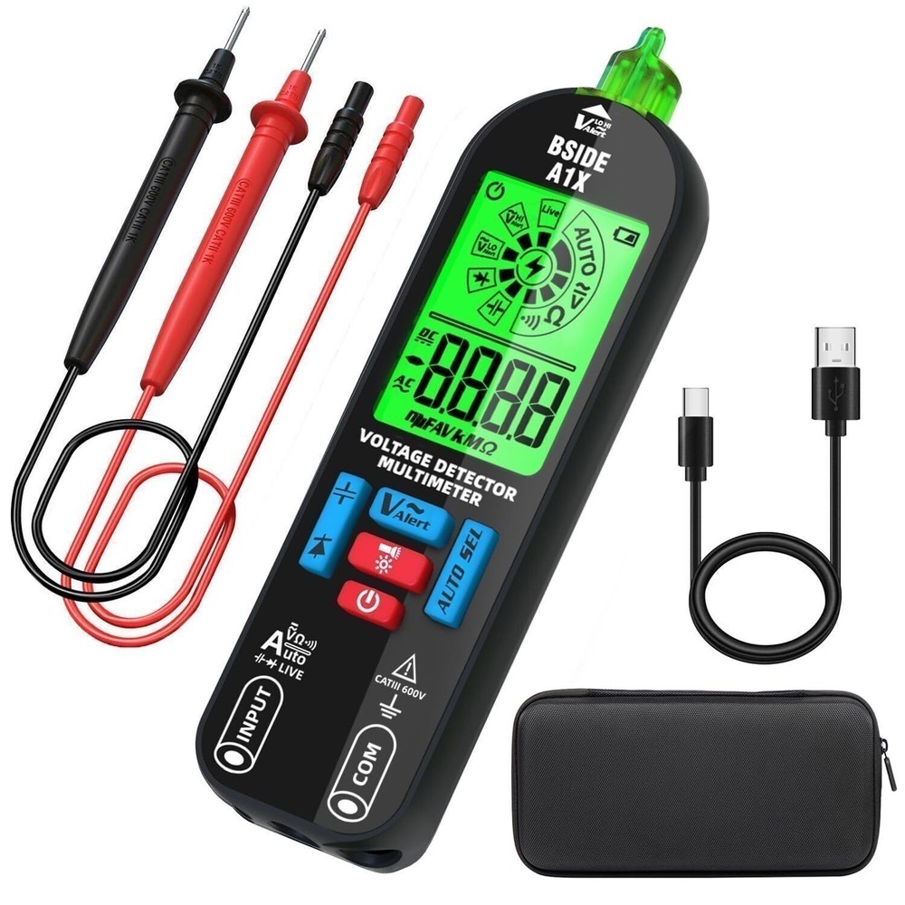 LCD Digital Multimeter Smart Fully Automatic Ranging Rechargeable DC/AC Voltage