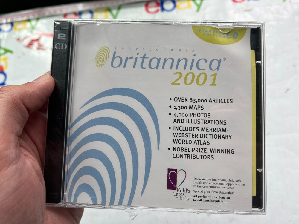 Encyclopedia Britannica 2001 Standard Edition CD Software Windows 95 98 2000 ME