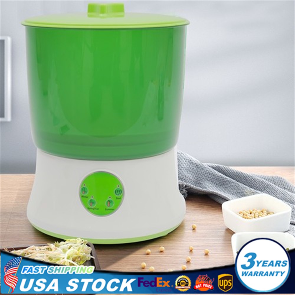 2-Layer Bean Sprouts Machine Large Capacity Automatic Bean Sprouter Grow Tool US