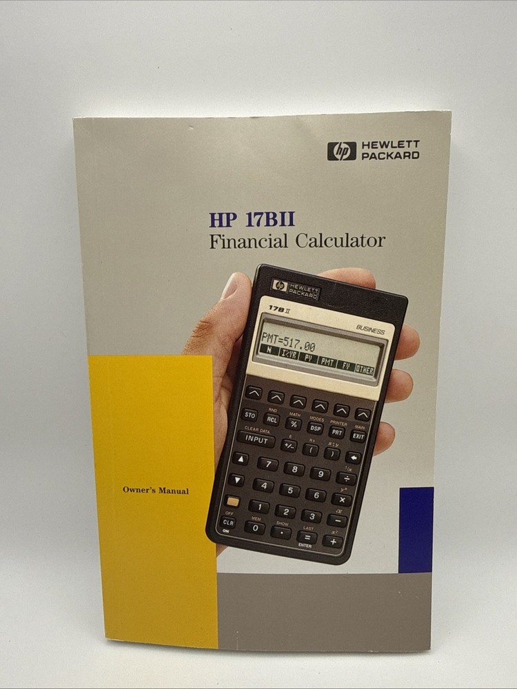 HP-17Bll ORIGINAL VINTAGE CALCULATOR MANUAL