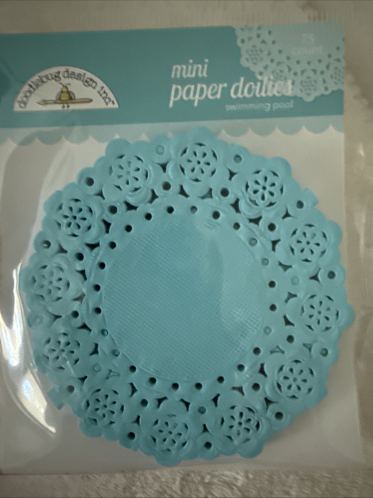 Doodlebug Mini Doilies 3" 75/Pkg Swimming Pool