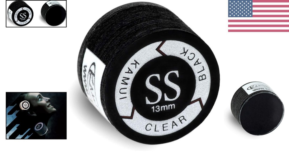 Black Laminated 13mm Cue Tip - Unmatched Performance for Pool Players
