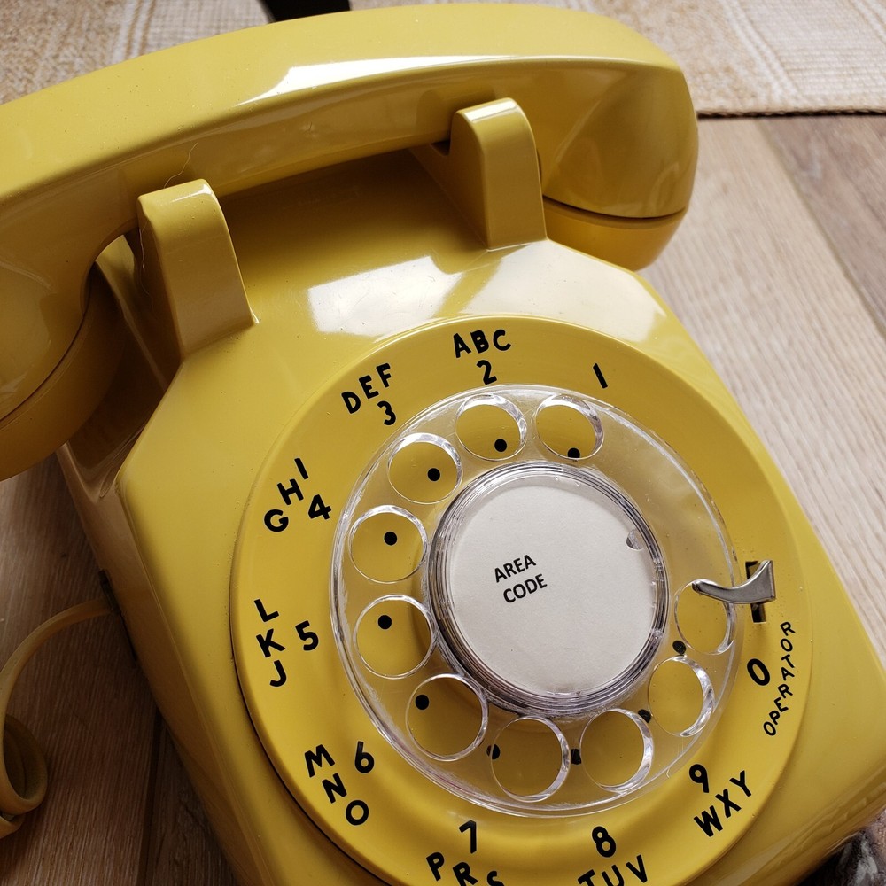 Dial Card Insert AREA CODE 1.5” Ivory Background for Rotary Phone