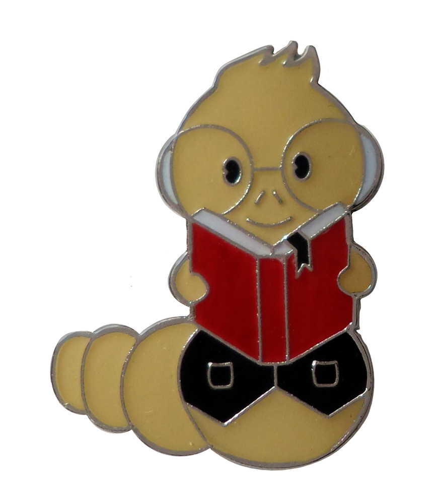 Bookworm Library Schools Pin Badge