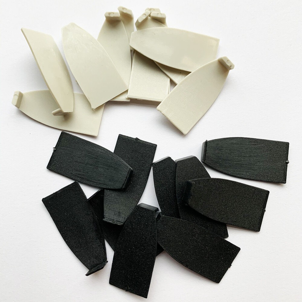 10 Sets Cello Bow Tip Material Plastic Black Tip White Tip Making Parts