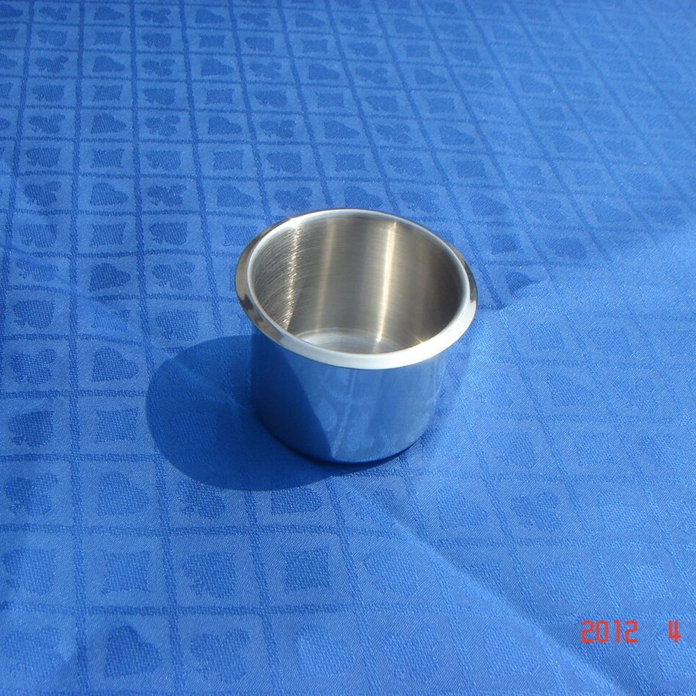 Game Table Cup Holder Insert - 10 Pack Stainless Steel Small Drop-in Drink Cu...