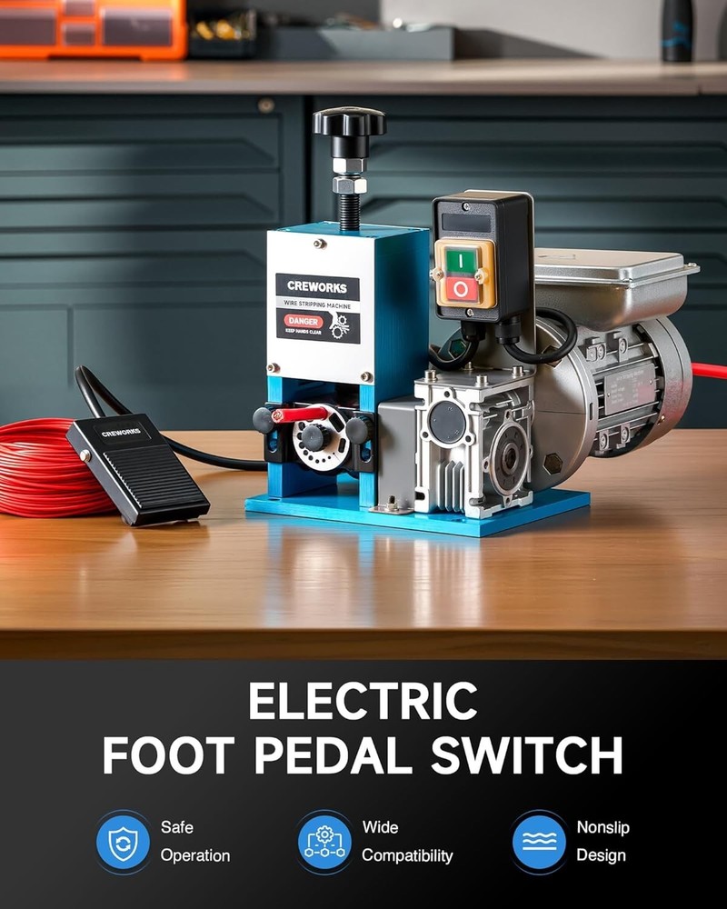 180W Electric Wire Stripper Machine, 0.06"-1" Automatic Wire Stripping Machin...