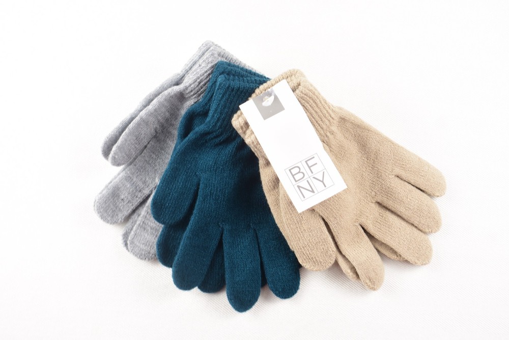 BERKSHIRE BOYS 3 PACK GLOVE SET ASSORTED ONE SIZE TAN, BLUE GREY