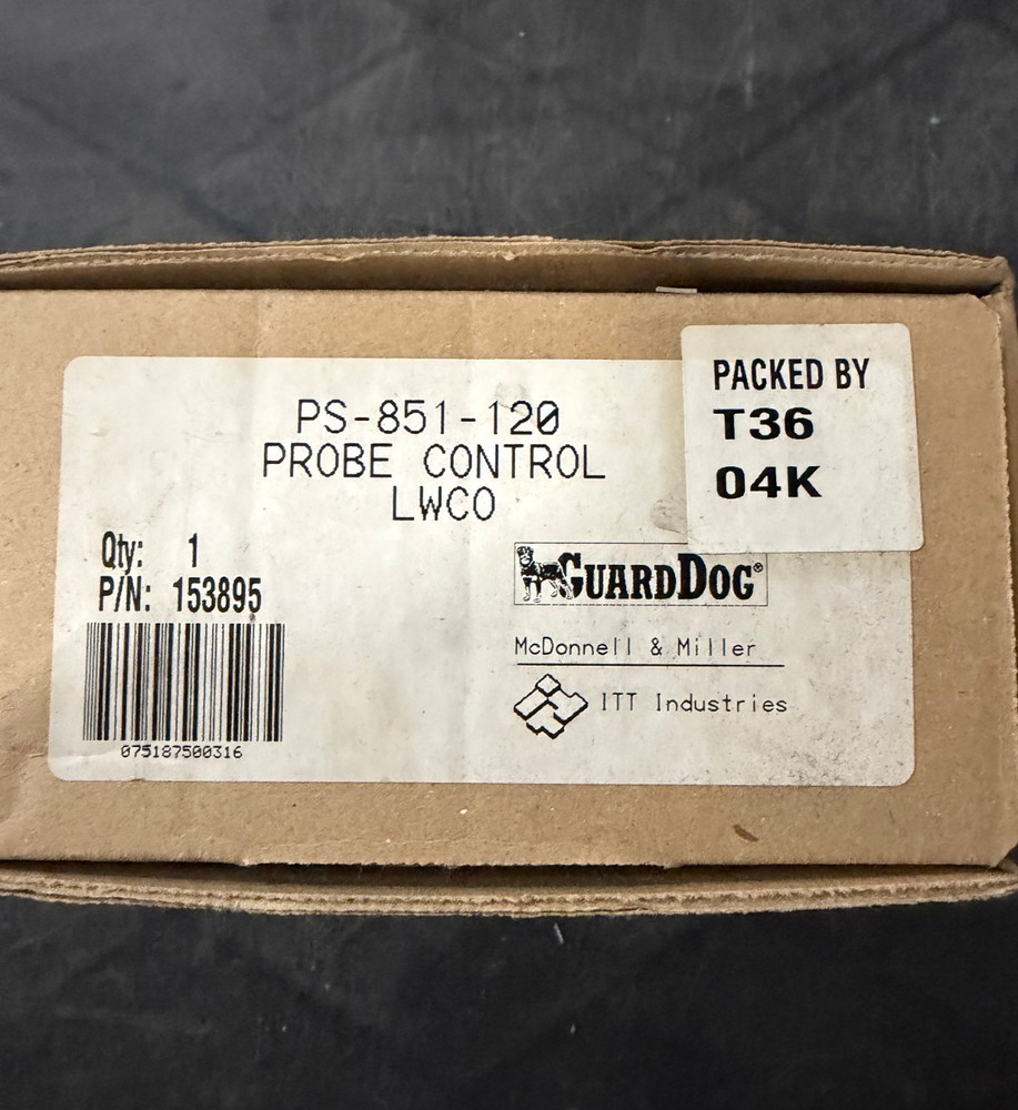 NEW McDonnell & Miller PS-851-120 Electric Low Water Cut-Off 153895 Open Box