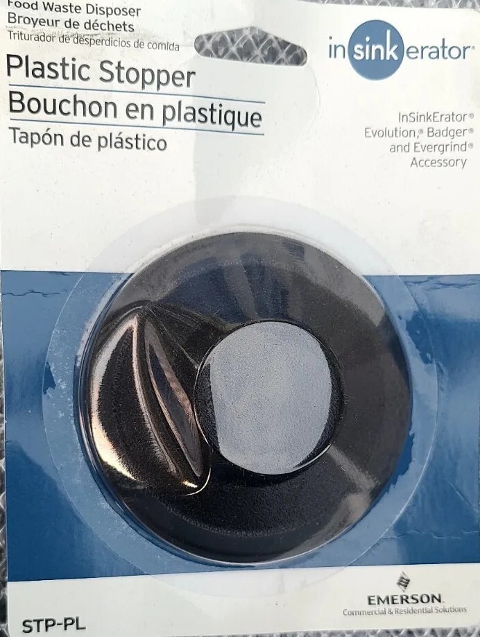 InSinkErator STP-PL Kitchen Sink Drain Stopper for Garbage Disposals Black