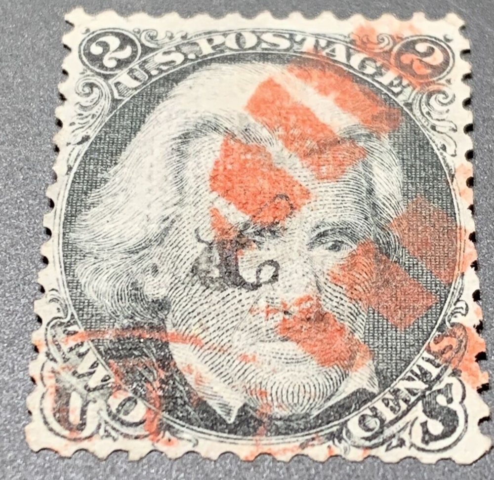 US 87 1868 2c Jackson Used Reperf with PSE Cert. KP-149