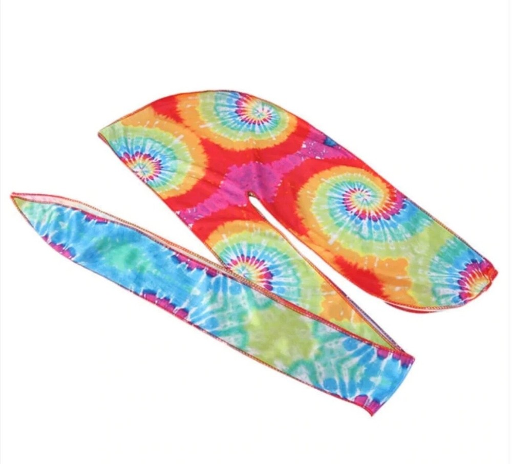 Silk Tie Dye Multicolor Hippie Durag