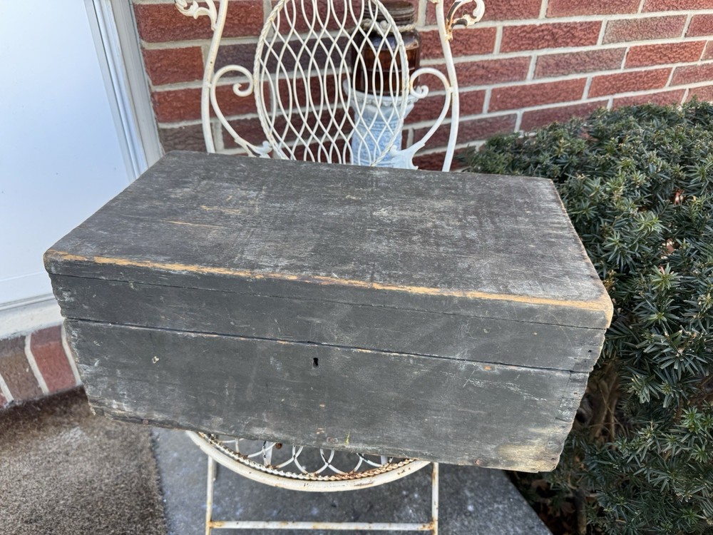 Antique Wooden Footlocker/Toolbox