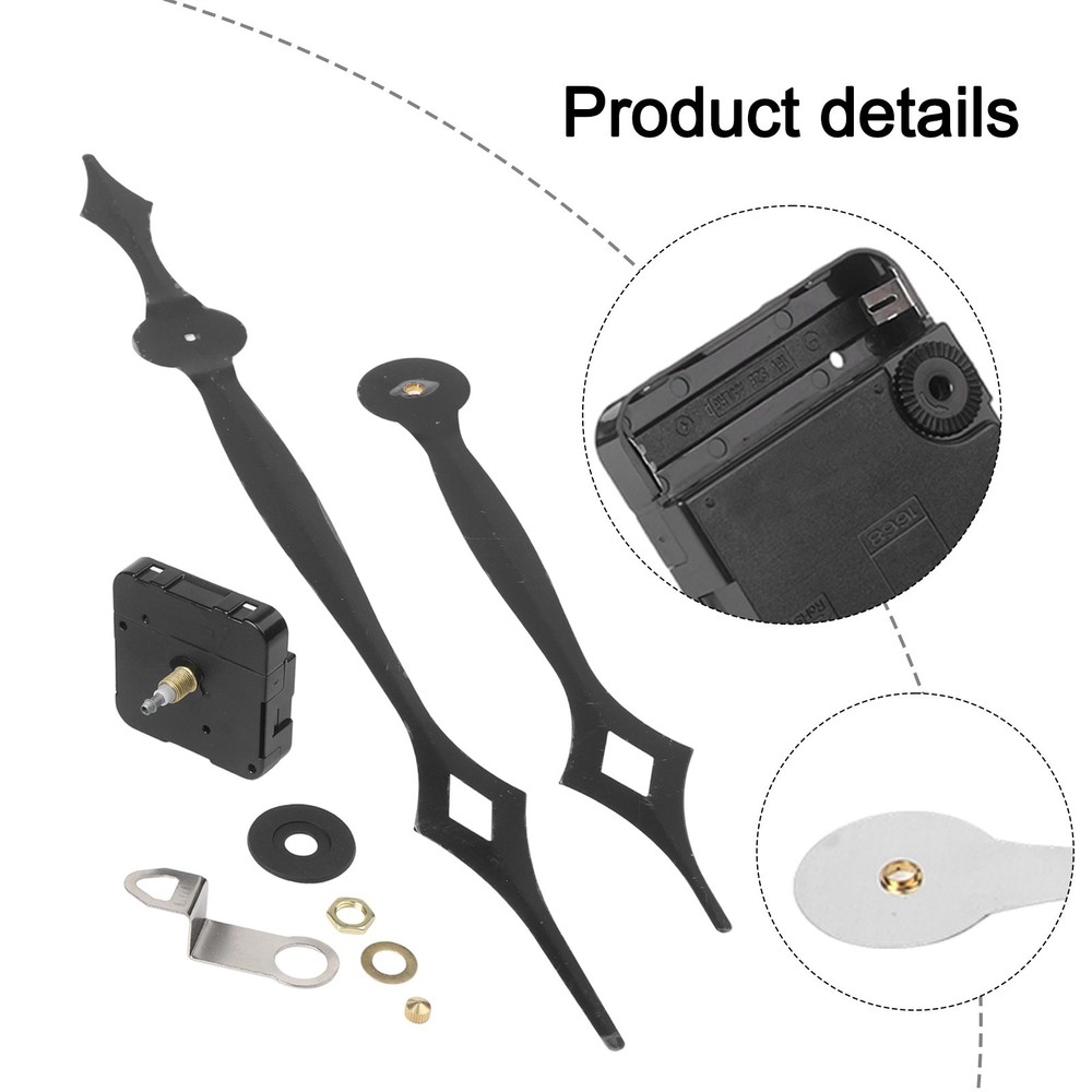 Quartz Clock Movement Mechanism Replacement DIY Kit for Wall Clock Projects