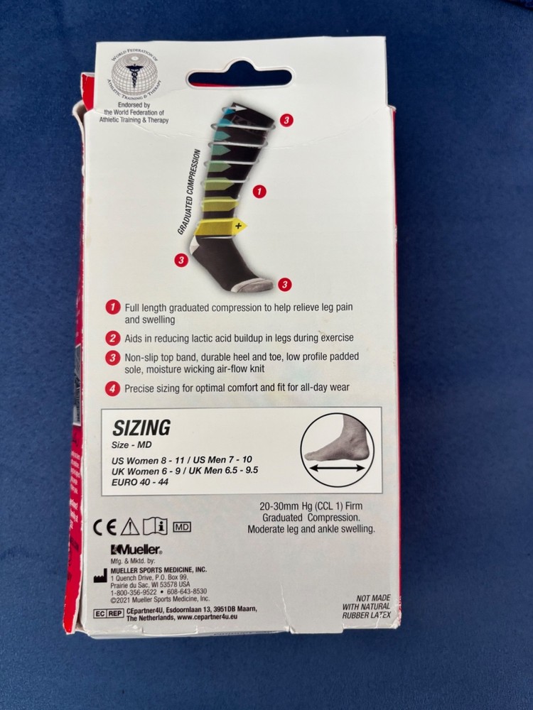 New Mueller Compression socks Medium 20-30 mm Hg