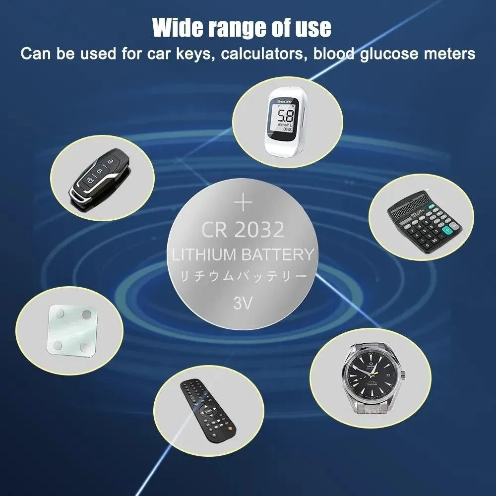 CR2032 Lithium 3V Coin Battery For Digital Voltage Testers