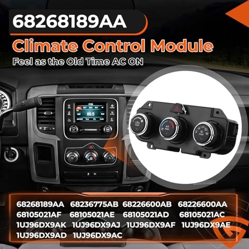 Front Climate Control Module 599-217 Heater A/C Control Switch fit for Dodge