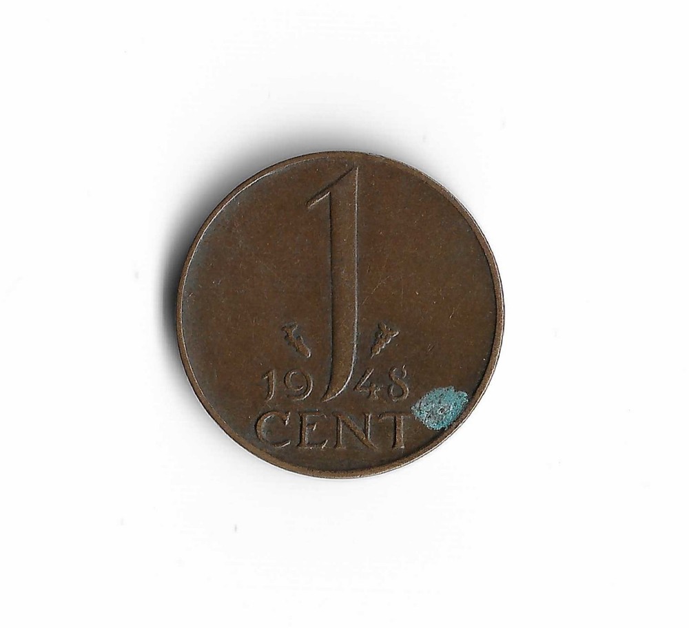 1948 Netherlands - 1 Cent - 837 - Bronze - 2g