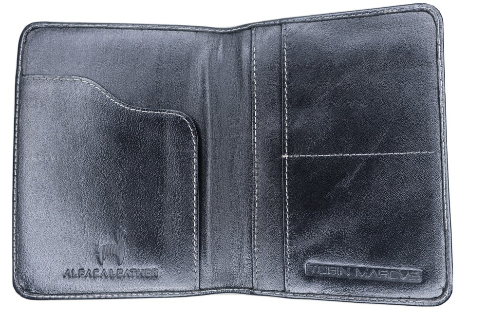 US Crest RFID Blocking PASSPORT WALLET HOLDER Case Alpaca Leather