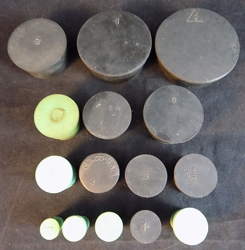 RUBBER LABORATORY STOPPERS SOLID LAB BUNG PLUG STOPS USA