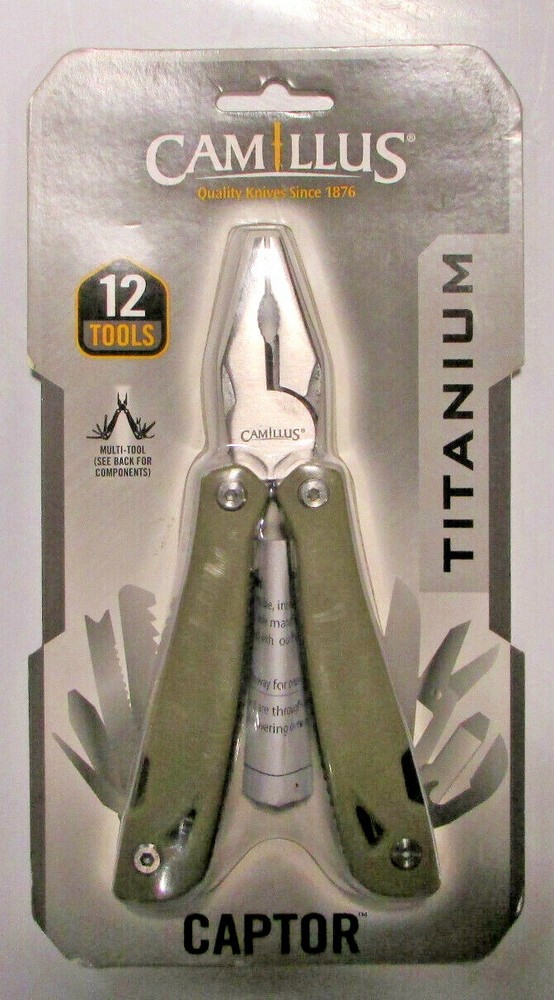 Camillus Captor Titanium Multi Tool, with 12 Tools, New