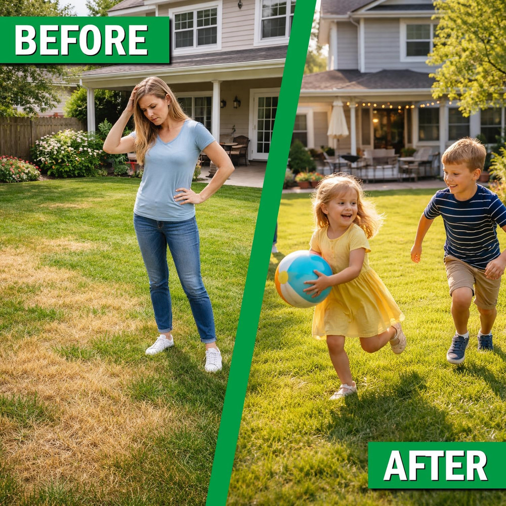 Thatch Rake for Lawn, 15'' Wide Thatcher Rake with 40-70'' Adjustable Handle, 3-