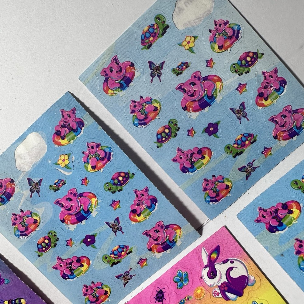 Vintage Lisa Frank Sticker Bundle Partial Sheets