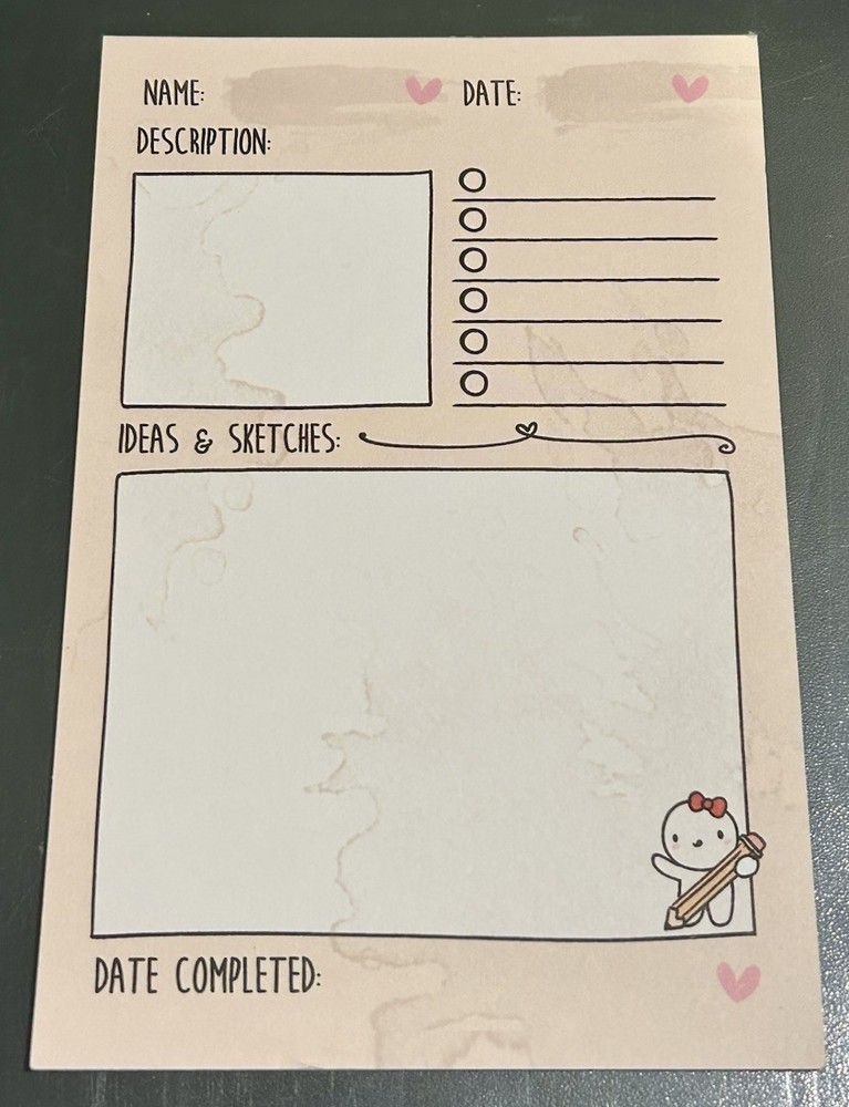 OMWL Large Sticky Notes Notepad Once More With Love