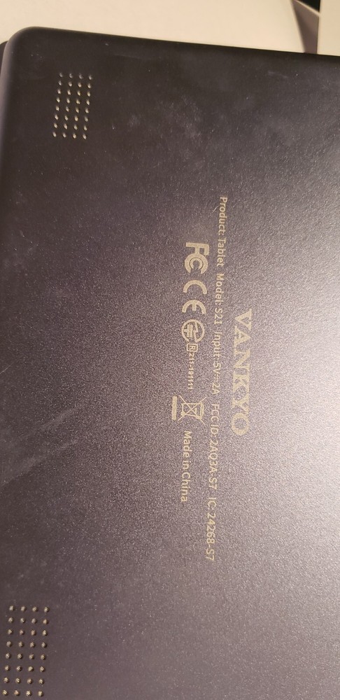 Vankyo s21 tablet back housing