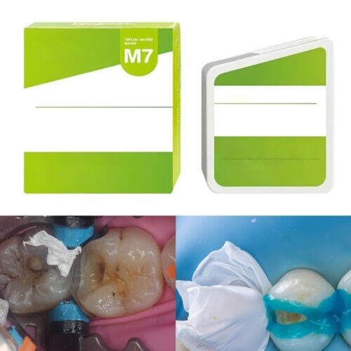 5M Dental Teflon Matrix Bands PTFT Universal Matrices System White With Blade