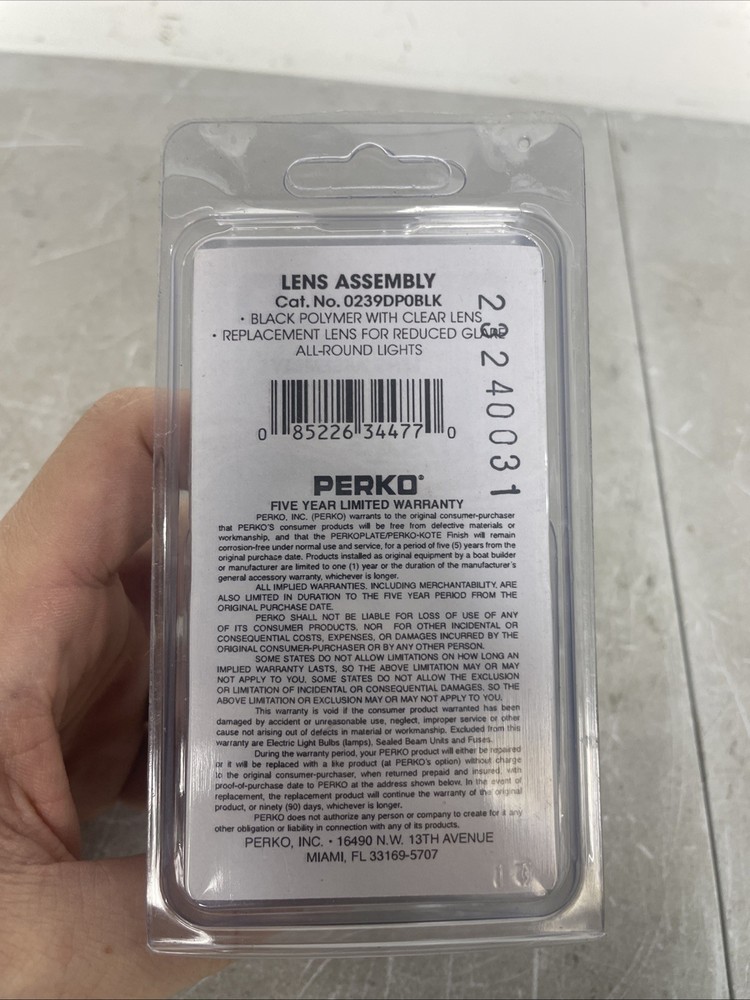 Perko Lens Delta Replacement Black/Clear #0239DP0BLK
