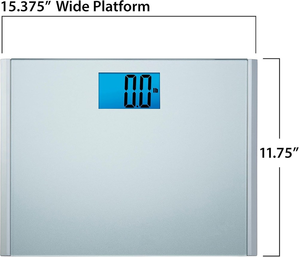Digital Bathroom Scale 440 lbs Capacity Large Platform Easy Read Slim