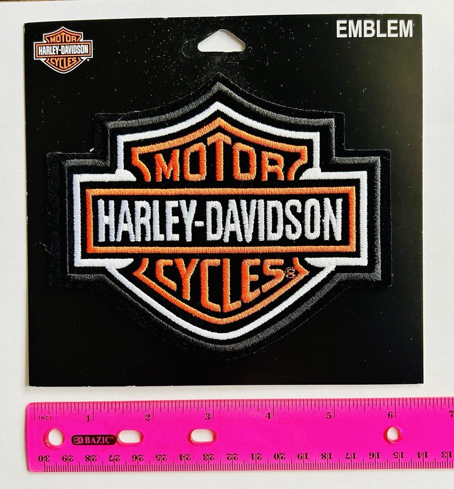 Harley Davidson HD Shield Iron-On Patch Motorcycles MC New Unused