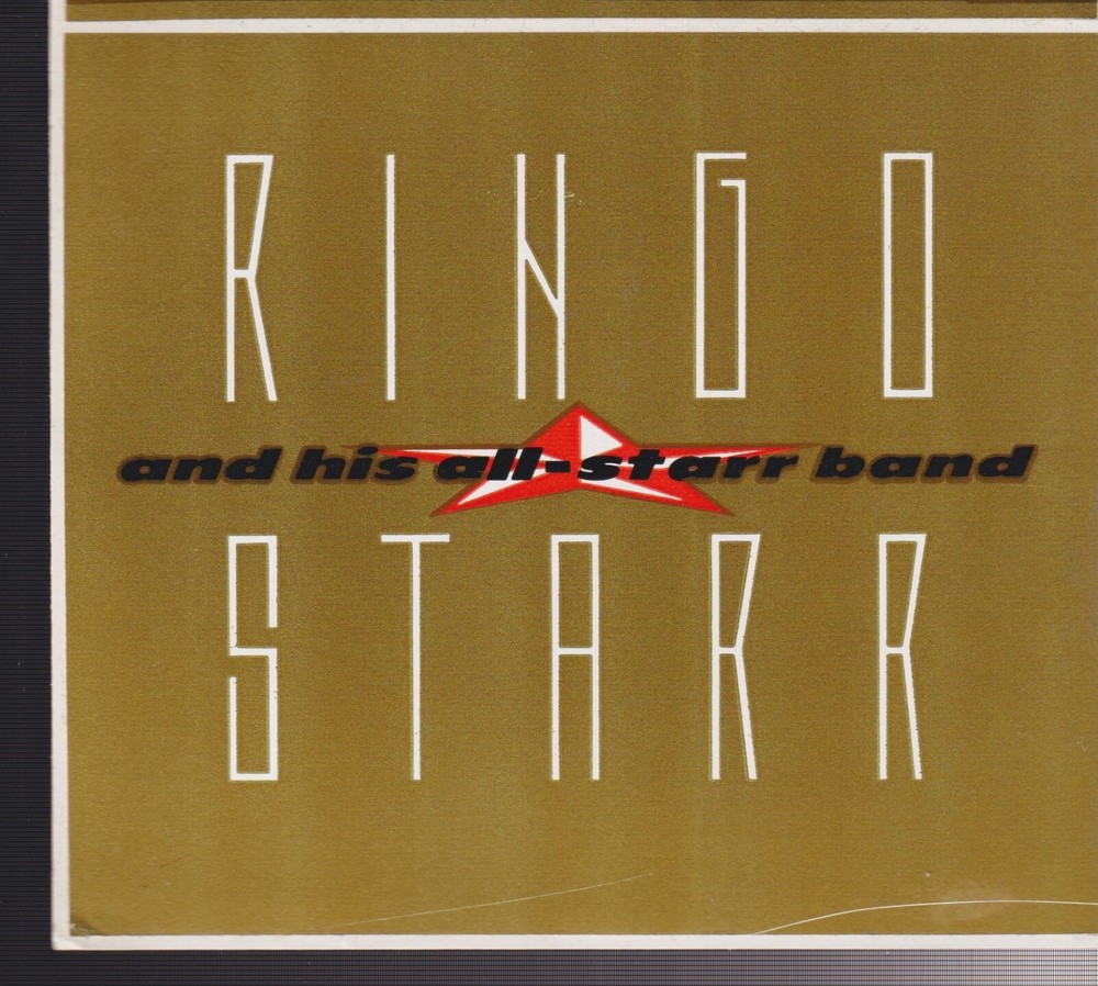 ringo starr and his all-star band postcard/sticker never sent 1990