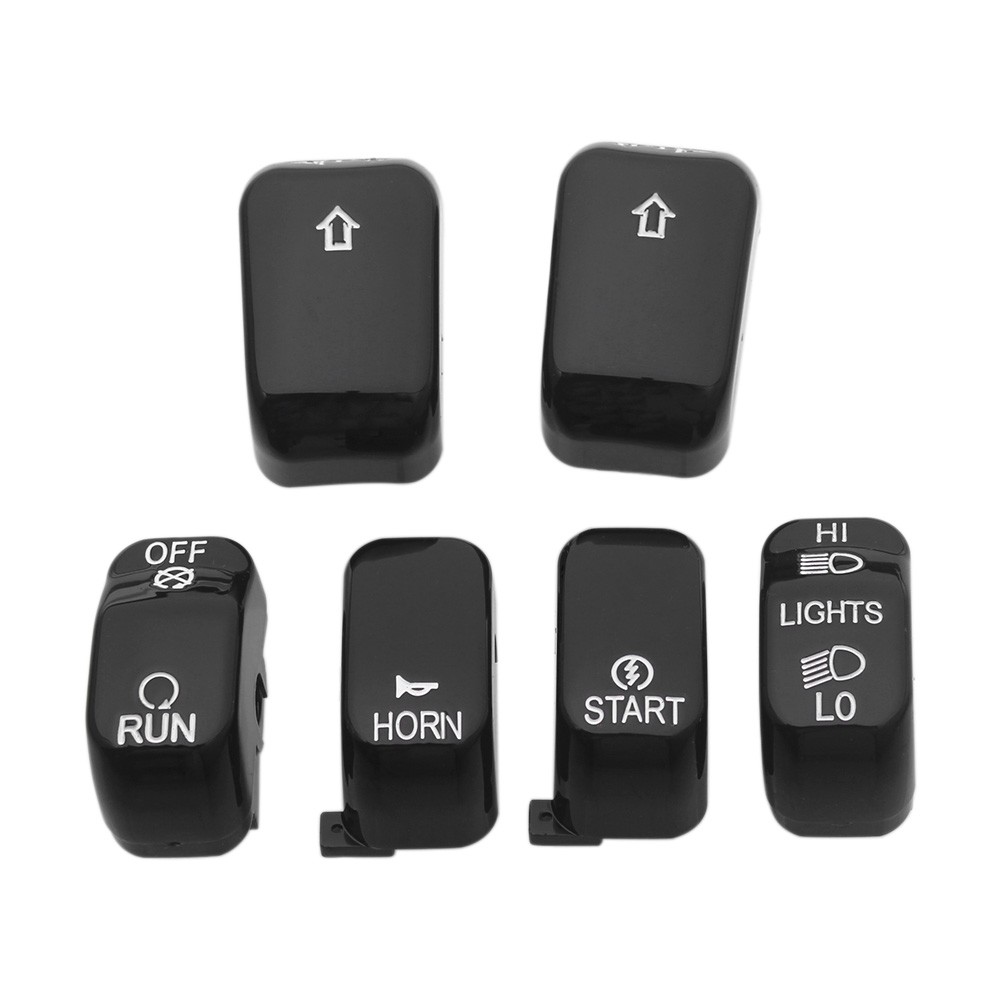 Hand Control Switch Housing Button Cover Cap Black For Harley Touring 1996-2013