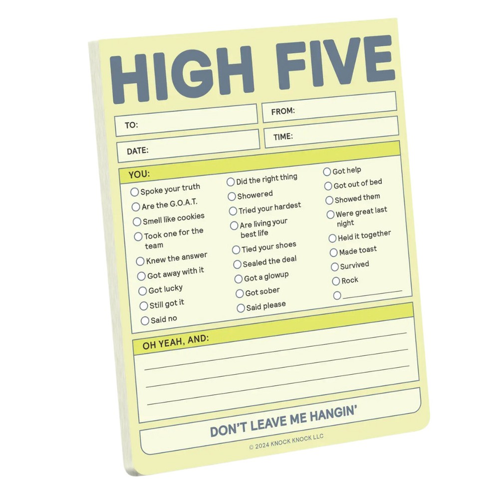 Knock Knock Pastel High Five Nifty Notepad