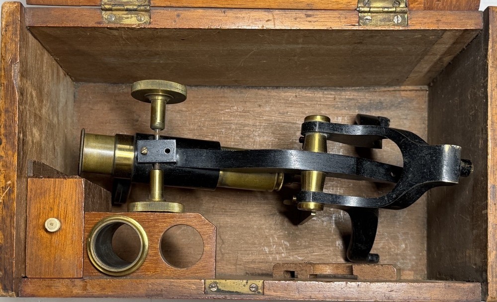 Vintage Brass and Iron Field Microscope