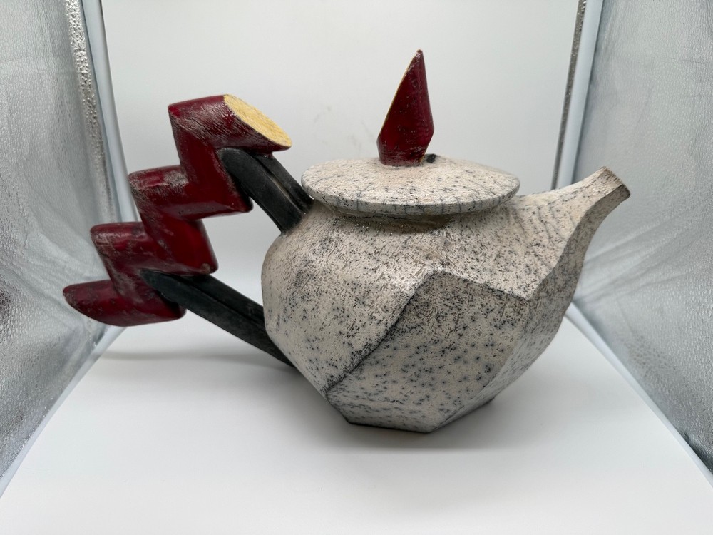 1994 Studio Art Pottery John Ransmeier Signed Ceramic Teapot