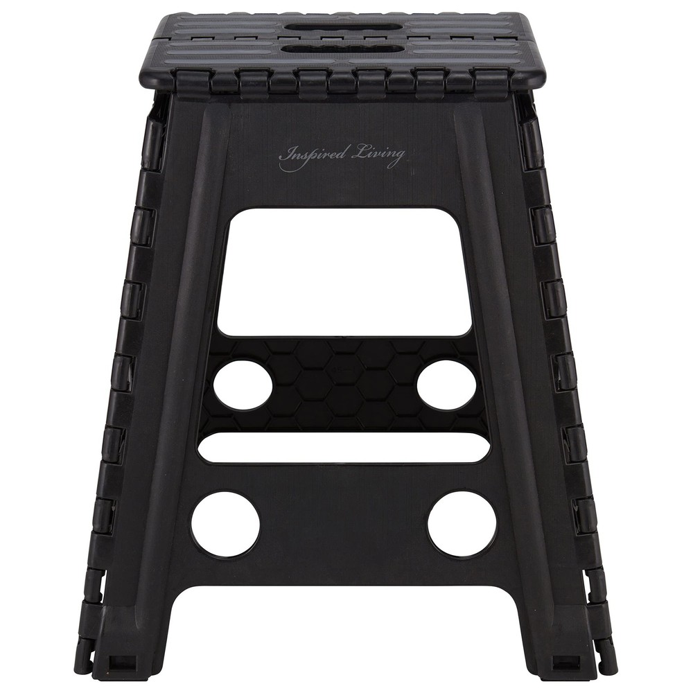 Inspired Living 18" Step Stool, Folding Step Stools for Adults, Plastic Folda...