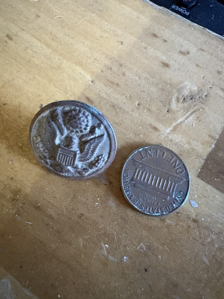 1910 Military Eagle Brass Button WW1 Coat Button